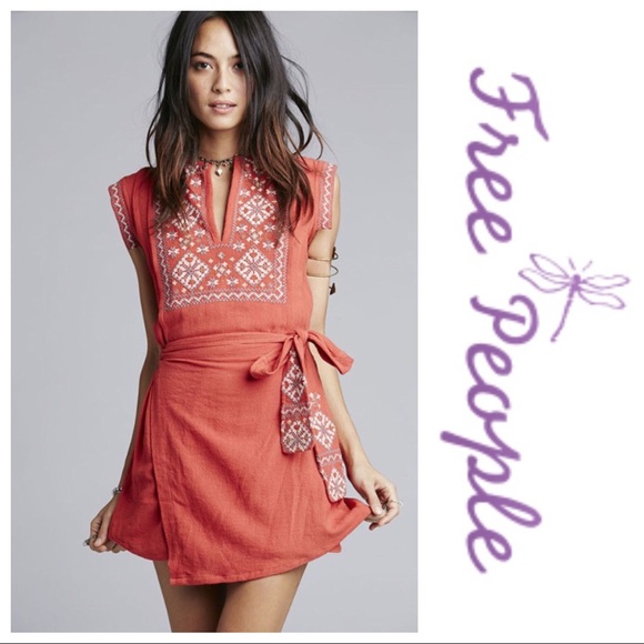 Free People Dresses & Skirts - Free People Running Wild Embroidered Dress